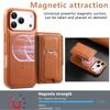 CASENEO For iPhone 17 Pro Max Case with Foldable Kickstand TPU PU Leather PC Card Bag Magnetic Phone Cover  Compatible with MagSafe