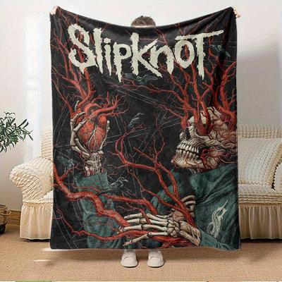1pc Slipknot,Gothic,Dark Art Flannel Blanket Lightweight Soft for All Seasons, Ideal for Couch, Office, Bed, Travel, Camping Throw68