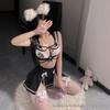 Ruo Lan Policewoman Lingerie: Easy-Remove Navy Sailor Suit for Small Chest, Temptation Set 9413