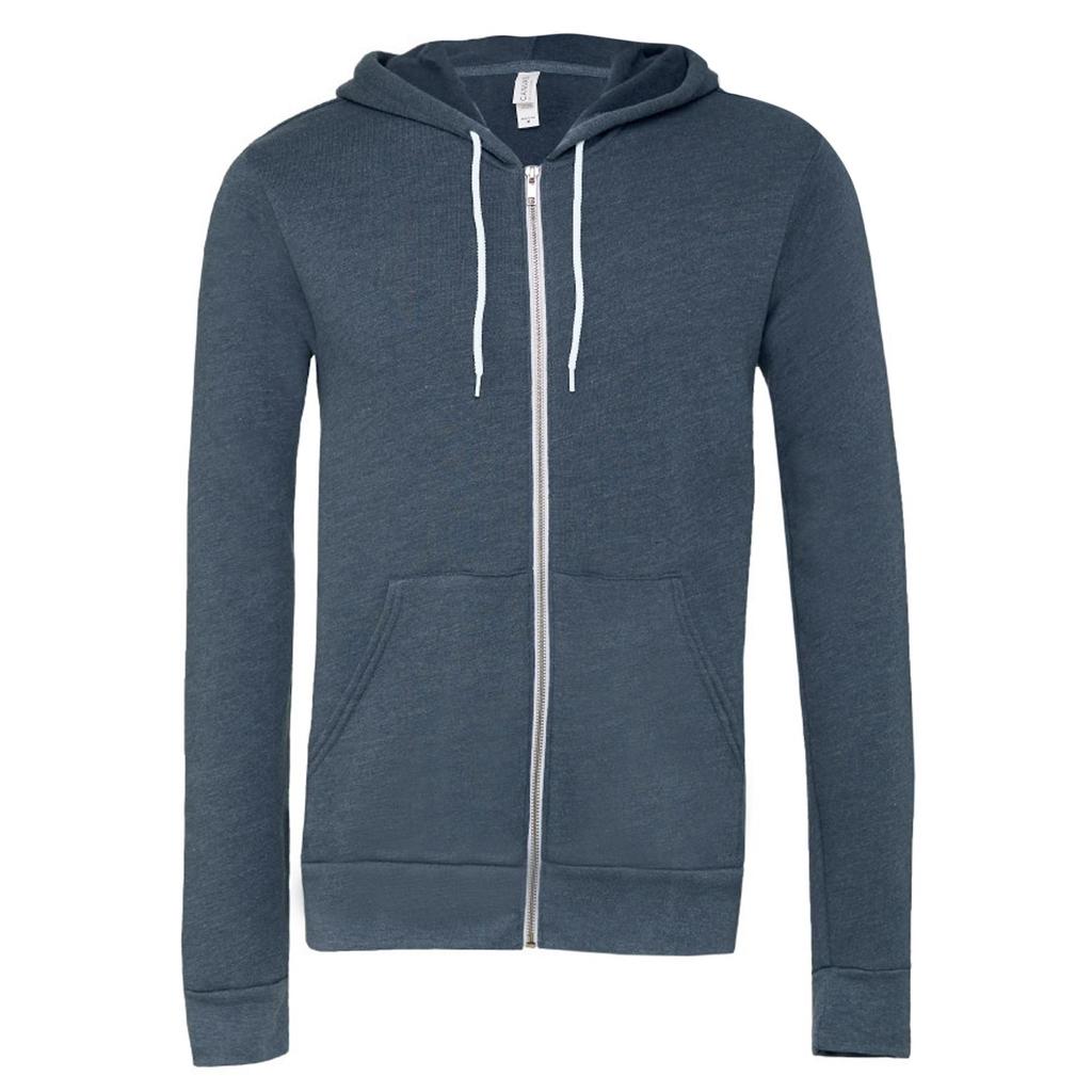 Canvas Unixex Zip-up Polycotton Fleece Hooded Sweatshirt / Hoodie