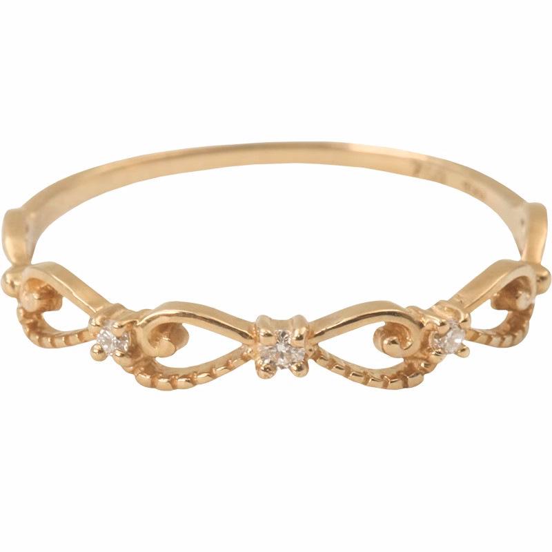 

Elegant S925 Sterling Silver Gold-Plated Ring with Diamonds – Versatile and Luxurious Women s Fashion Accessory US Size 7