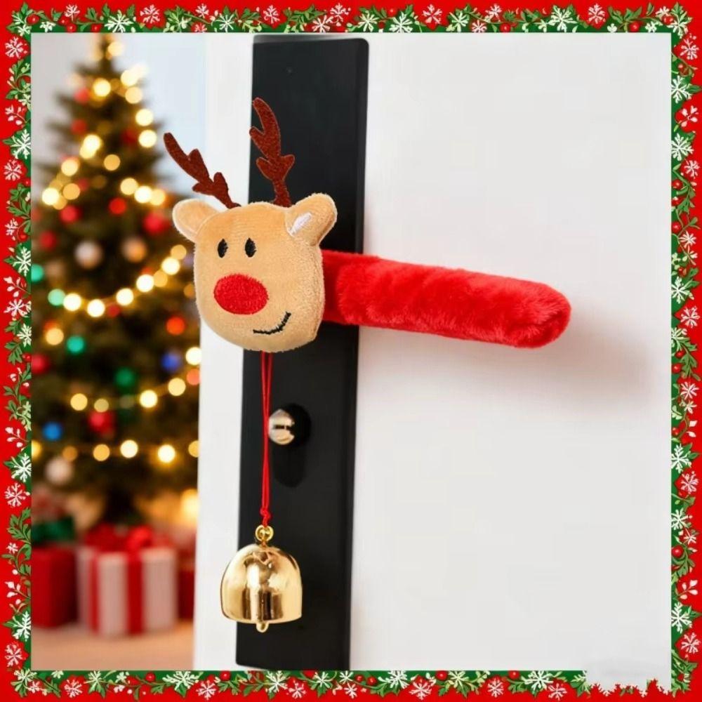 Cartoon Santa Claus Doorknob Cover Protective Door Knob Cover Room Decoration