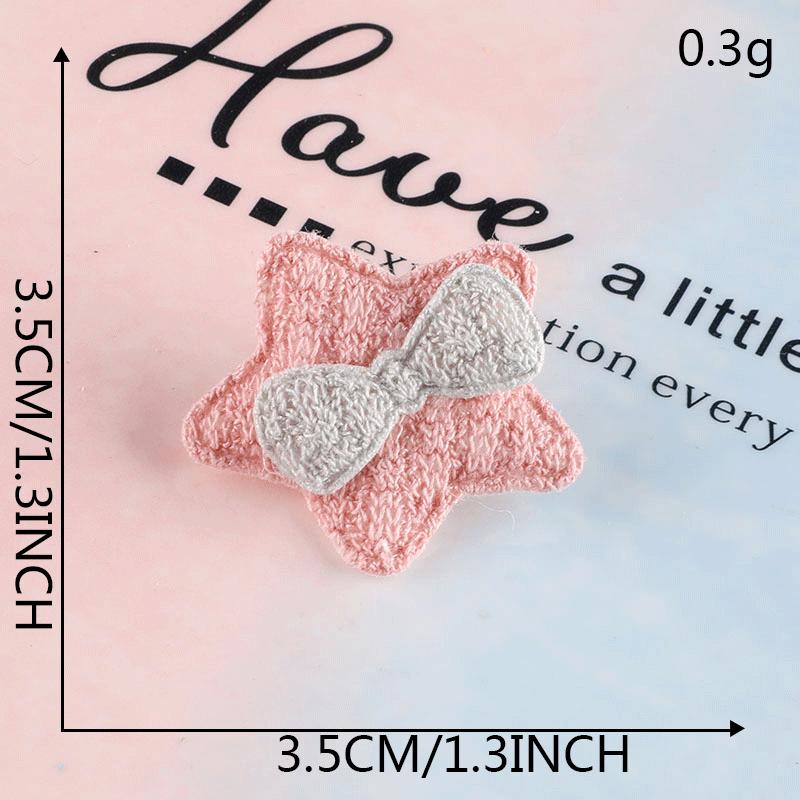Stoff Aufkleber Dekorative Schmuckstücke Niedlicher Plüschbär Cartoon Haarnadel Lederring Zubehör Brosche Handgemacht DIY Haarschmuck Zubehör