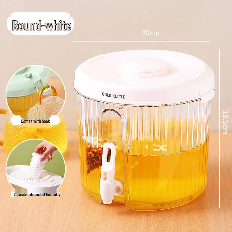 Large Capacity Cold Water Pitcher with Spigot for Juice, Tea, and Cold Drinks