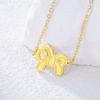 Romantic Bowknot Necklace Dainty Horse Pendant Necklace Cute Pony Necklace for Women Minimalist Animal Jewelry Gift for Her