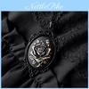Gotische Schwarze Rose Anhänger Halskette Mit Legierungskette Für Alternative Mode Enthusiasten