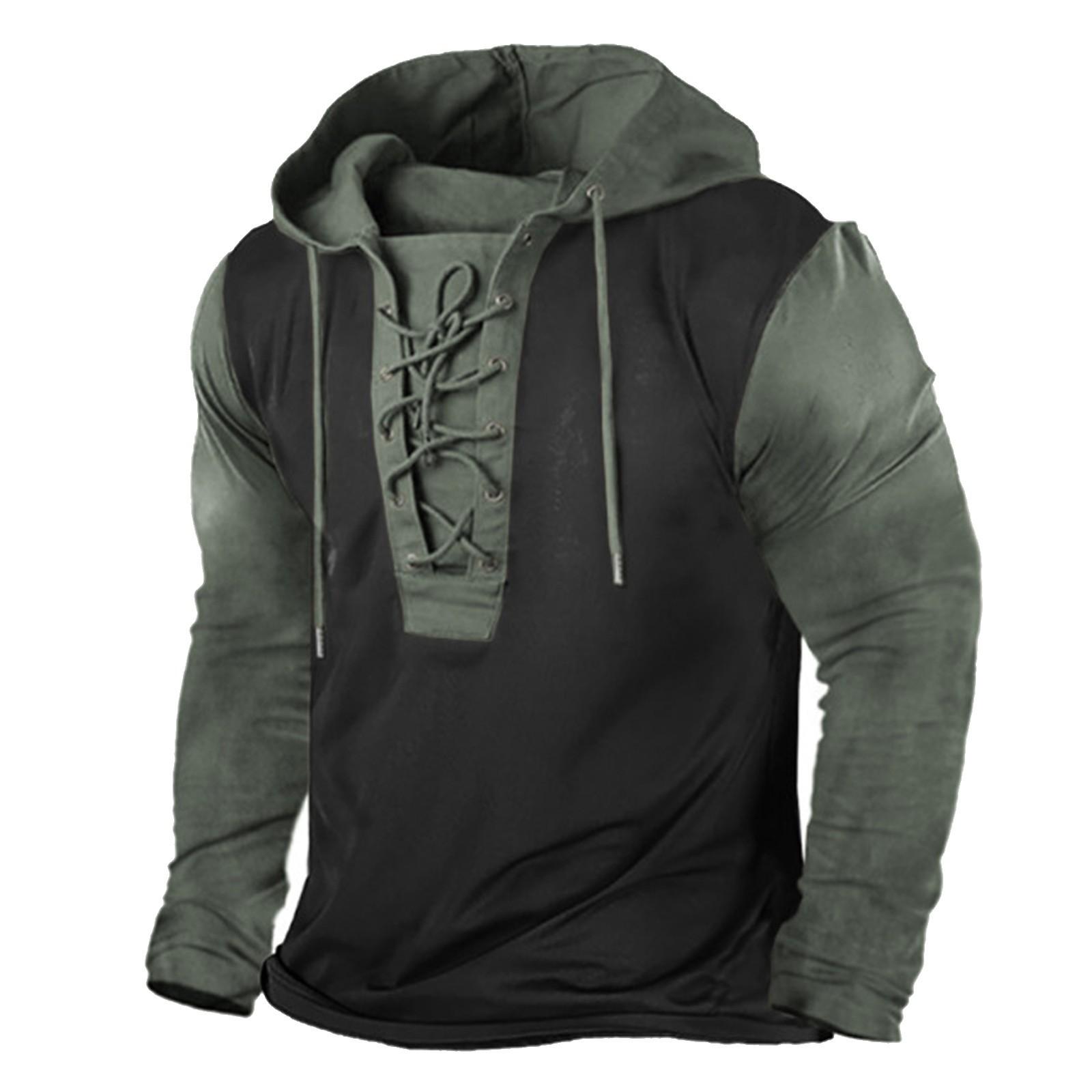 

Одежда для фитнеса, мужской периферийный свитер, футболка с длинными рукавами и капюшоном XXL