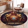 FC Bayern Pattern Round Rug, Indoor/Outdoor Mat, for Picnic, Gameroom, Bedroom, Office, Living Room, Home Decor Carpet, Birthday Gift