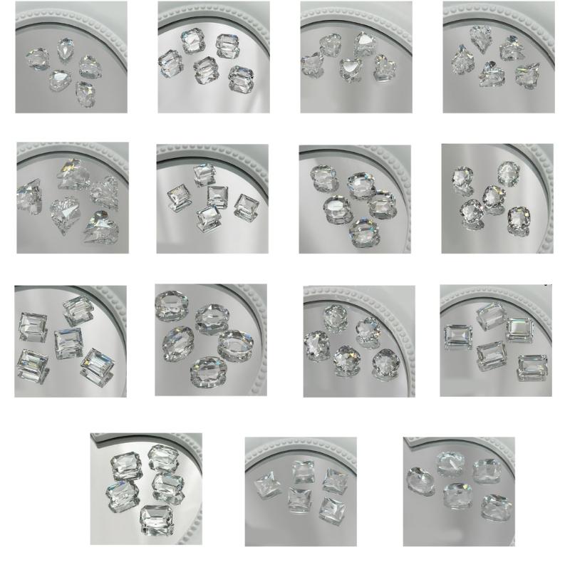 5Pcs Pointed Bottom Nail Rhinestones Mini Diamond Nail Charms 3D Crystal Gems Jewelry DIY Manicures Nail Decoration