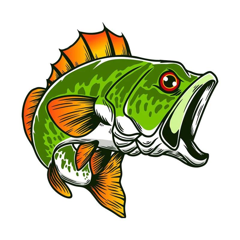 Custom Fishing Fish Car Stickers PVC Glue Sticker for Motorcycle Surfboard Laptop Vinyl Wrap Anime Cartoon Decor Car Accessories