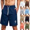 Men's Quick-Dry Hawaiian Print Beach Shorts for Summer Vacation