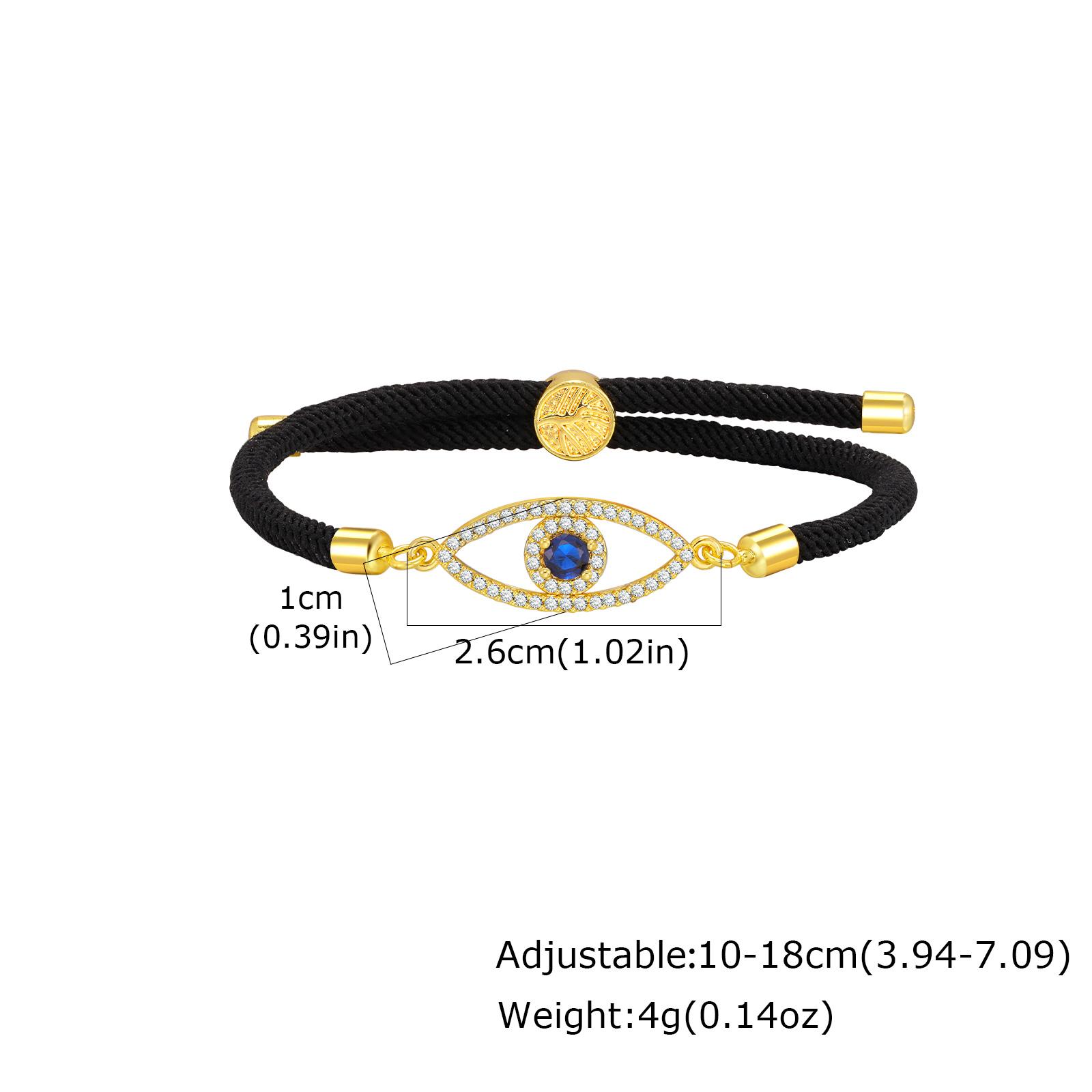 

Lucky Evil Eye Charm Bracelet for Women Fashion Cubic Zircon Blue Demon Eye Adjustable Woven Rope Chain Wristband Tree of Life