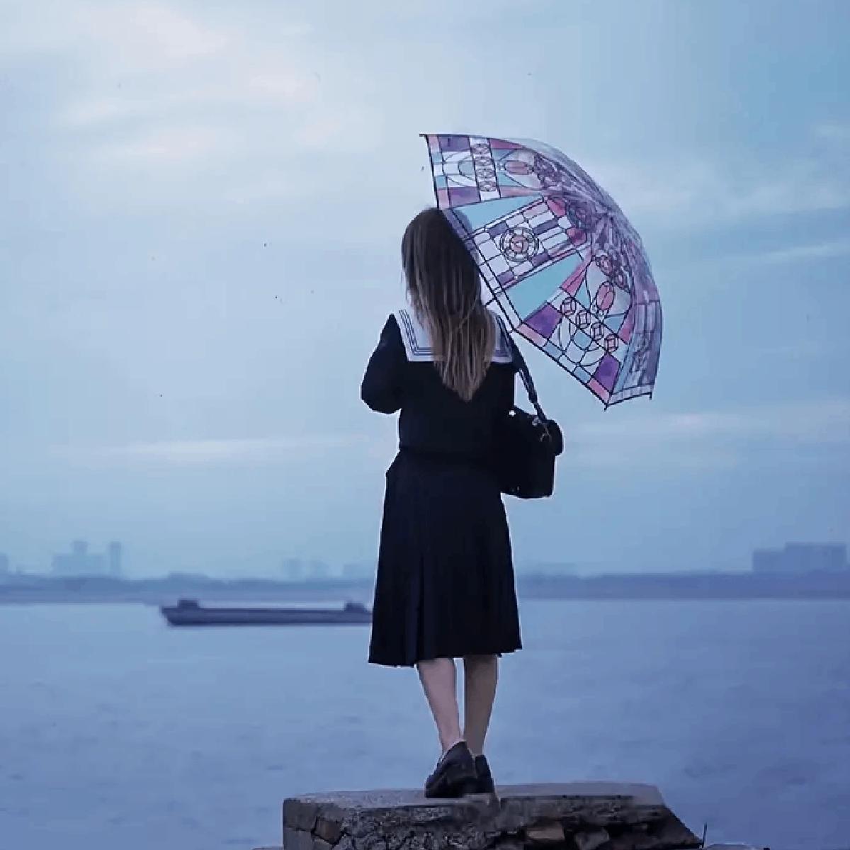 Романтическая поэзия Ручной складной зонт — фото 7