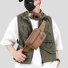 Men's Outdoor Canvas Waist Bag - High Capacity Durable Fanny Pack for Sports & Travel (Water-Resistant Phone Purse)