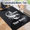 Custom Text Printed Rug Scorpions Non Slip Floor Carpet For Home Room Decor