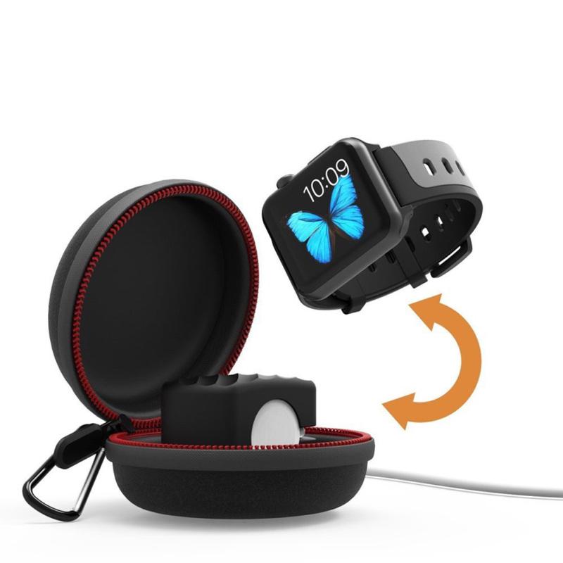 Tragbare Ladehalterung Dock-Ladegerätehüllen Harte Reiseschutzhülle für das Apple Watch-Ladegerät