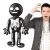 Black Fidget Toys Halloween Stretchy Toy Mini Fidget Skeleton Stress Relief Squeeze Toys Safe Halloween Party Favor Decoration