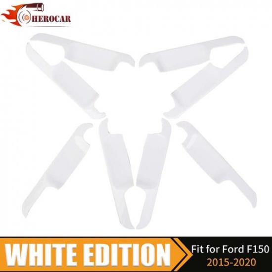 2015-18 Ford F150 Crew Cab Door Handle Bowl Covers Oxford White | Left | Painted Drilling Required | Adhesive | 1 Year Manufacturer Warranty