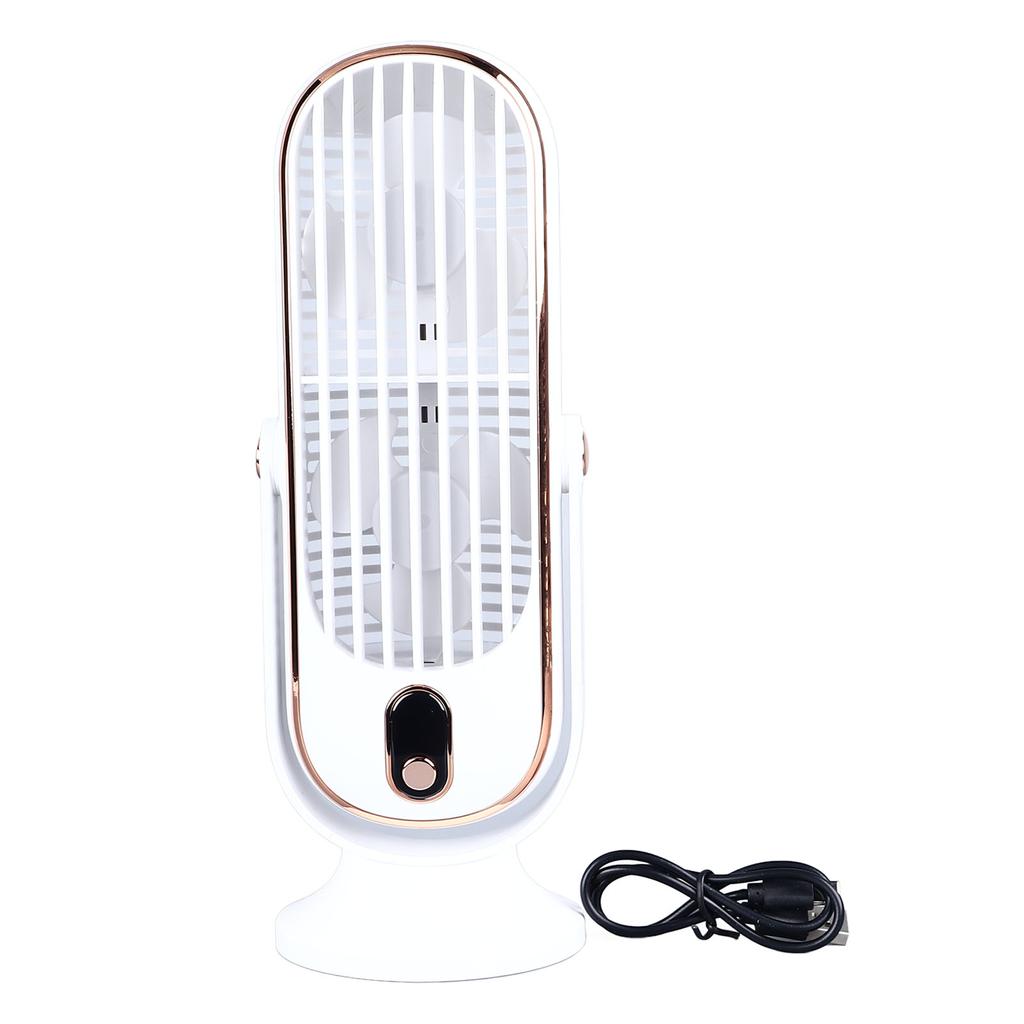 Wentylator Wieżowy Stołowy Przenośny Wtyk USB 5 Biegów Cichy Silnik Bezszczotkowy Wentylator Wieżowy do Samochodu Domu Różowy