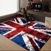 British Flag Artwork Rug Office Floor Mat - Machine Washable for Bedroom, bedroom, livingroom, Room Decor Fan Gifts Christmas