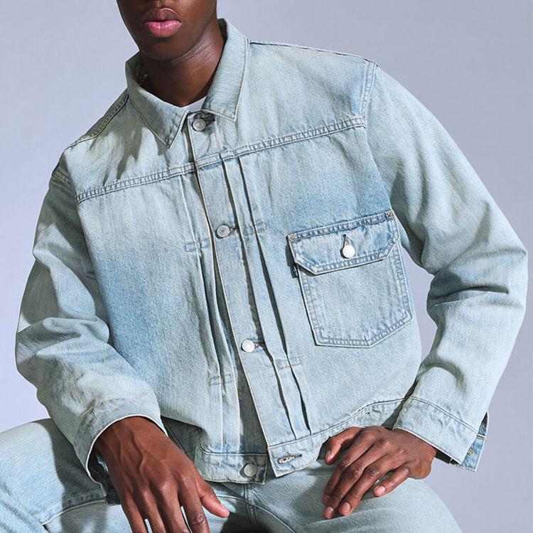 Levis Bluetab™ Series Ss25 Bluetab™ Series Single Pocket Design Button Closure Denim Jacket Men jackets Light-Blue A9137-0001