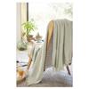 Plaid quadruple gaze de coton 180 x 220 cm Gaia vert d eau