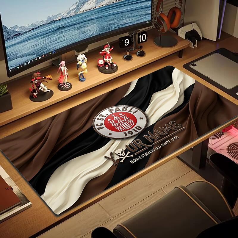 FC St. Pauli Print  Cushion Non-slip Laptop Tablet Big Mousepad XXL Mat Mini PC Playmat With Lock edge