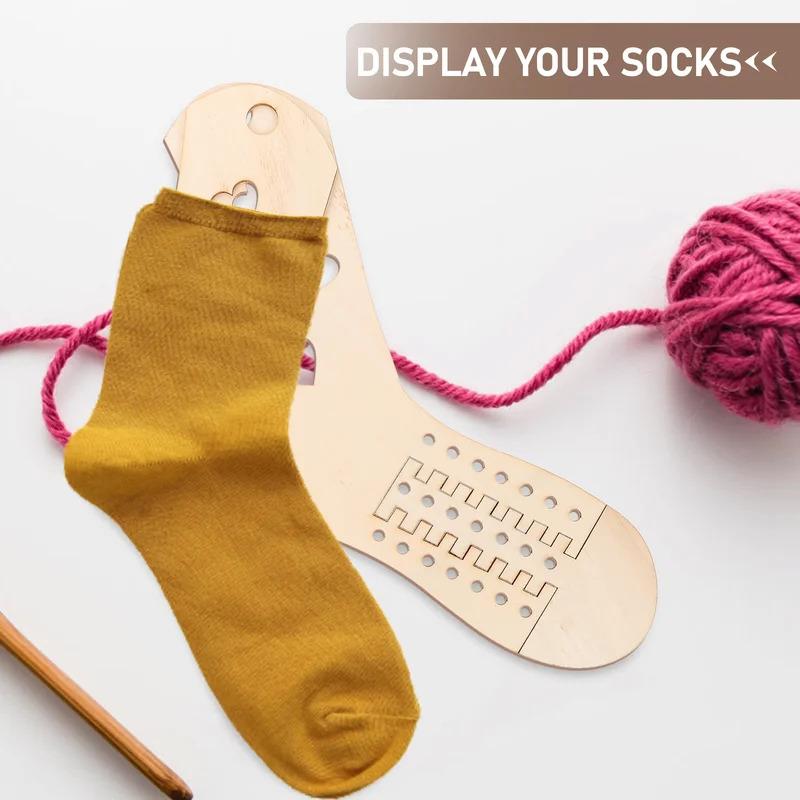 Decade of Wooden Socks for Knitted Sock Models, DIY Tools, Crochet Mold, 2 Pieces