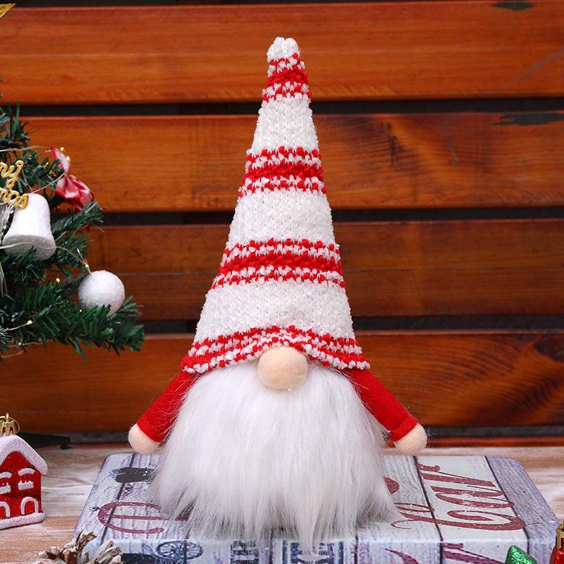 Faceless Rudolph Knitted Hat Ornament - Christmas Cross-Stitch Kids Gift Decoration