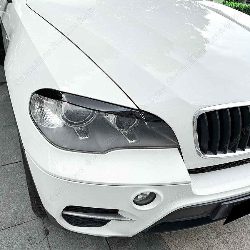 Auto-Scheinwerfer-Augenbraue Augenlid-Aufkleber für BMW X5 E70 30d 48i 30i 35d 40d 30d 50i 35i M50d 2006-2013 Zierleuchte Abdeckung Karosserie-Kits