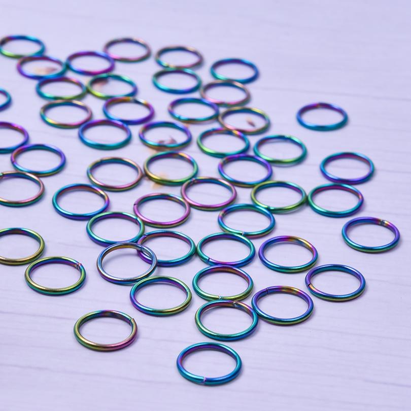 20pcs/Lot Rainbow Loop Jump Ring Split Ring Connectors Accessories For Necklace Bracelets Earrings DIY Supplies Jewelry Findings