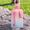 2.2L Large Capacity Gym Water Bottle Leakproof BPA Free Outdoor Sports Water Jug with Time Marker Gallon Water Bucket Drinking
