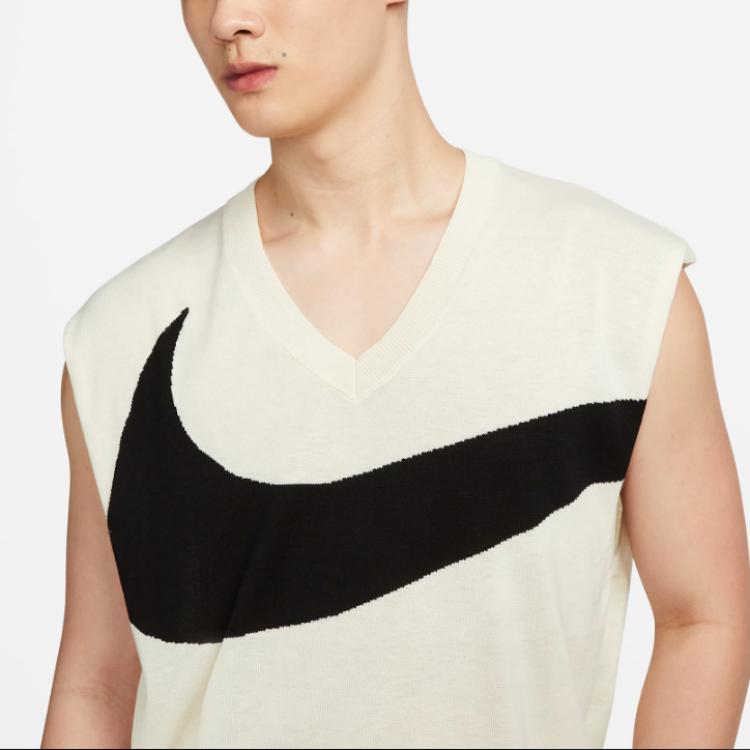 Nike Swoosh Colorblock V-Neck Sleeveless Vest Men Tops Coconut-Milk FD2874-113
