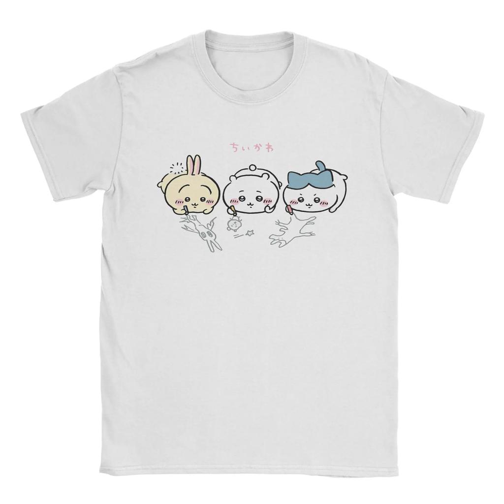 Miniso Chikawa Zeichen T-Shirt Herren Damen Baumwolle Erstaunliches T-Shirt Rundhals Cartoon Niedliches T-Shirt Kurzarm Oberteile S3XL