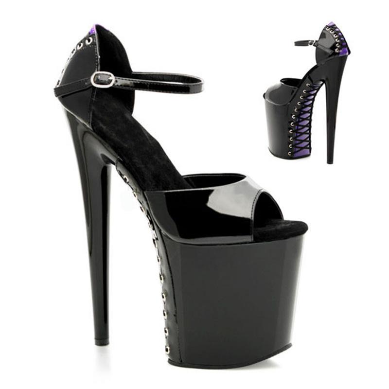 20Cm High-heeled Nightclub Sandals, Women's 10cm Water Table, Sandals with Straps At The Back