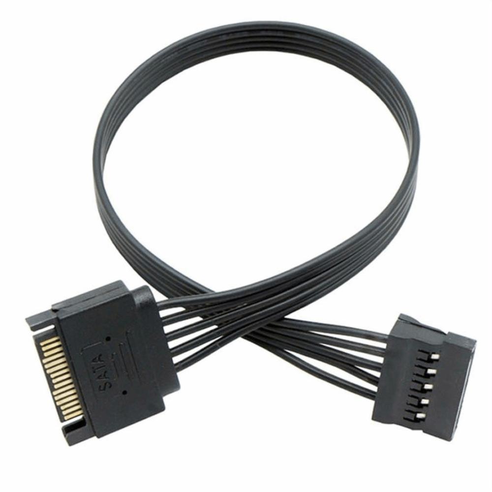 15Pin Male/Female SATA Power Cable Y-Splitter Design SSD Power Cable High Quality HDD Power Cable
