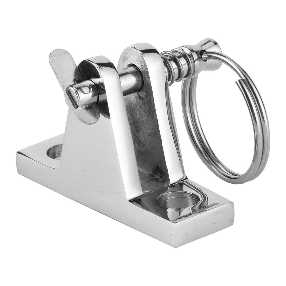 Deck Hinge Boat Bimini Top Fitting 90 Degree W Quick Release Pin Stainless Steel Marine Sprayhood Parts
