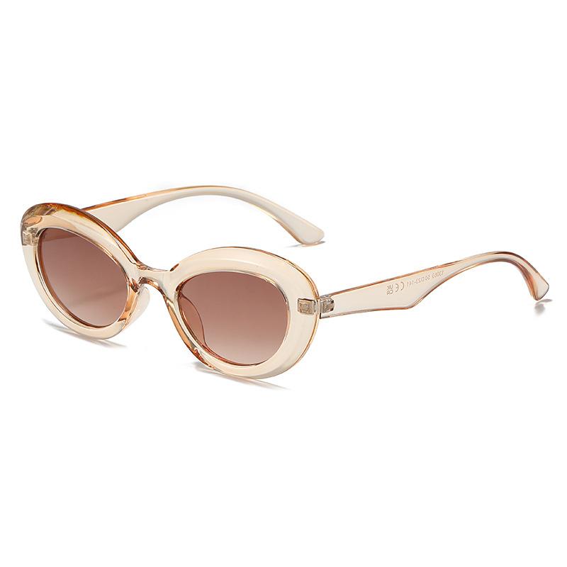Winter Oval Sunglasses, Retro Simple Round Glasses, Personalized Versatile Y2K Sunglasses