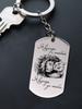 Stainless Steel Keyring and Necklace, Gift for a Lady, Carved Badge, Ideal Gift for Men, Couples, Boyfriend, Family & Friends