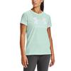 Under Armour Training Sports Casual Breathable Straight T-Shirt Women Tops Green 1356305-403