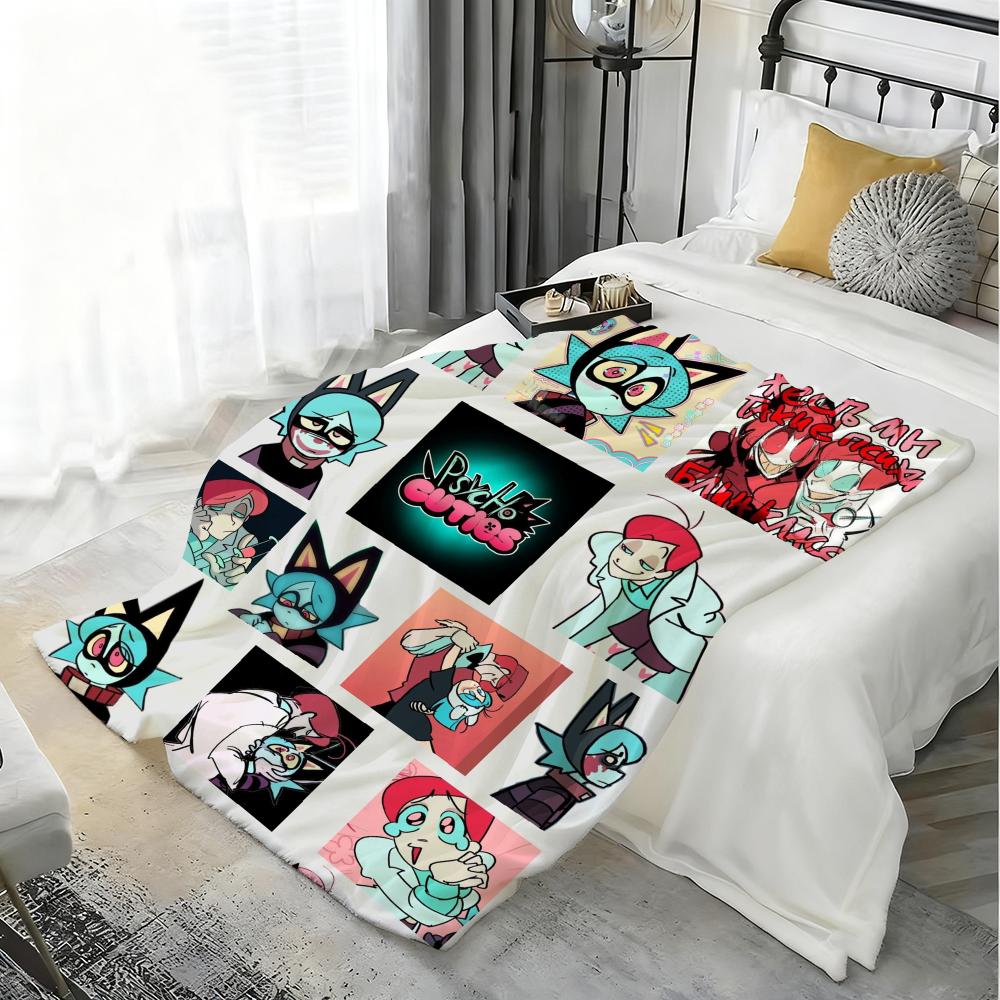 Anime P-Psychocuties Mimi Throw Kid-Friendly Flannel Throw Blanket Soft Warm Anti-Static Washable All Season