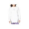 Adidas Style Long Sleeve Crew Neck Sweatshirt With Front Logo Print Women Sweatshirt White GF7022