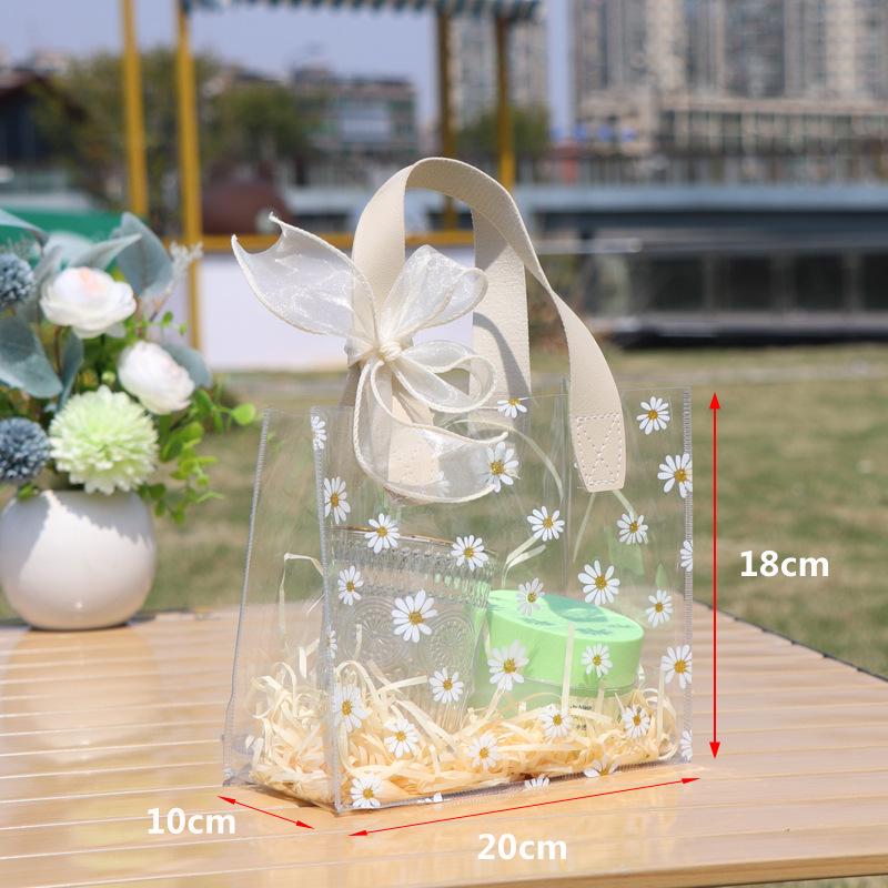 PVC Transparent Tote Bag - High-End Laser Gift Packaging for Children's Day, Birthday, or Wedding Favors