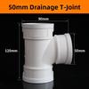 Corrosion-Resistant 3-Way Drainage Pipe Fittings White Drain Pipe Joint  Pipeline Accessories