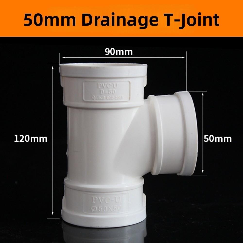 Corrosion-Resistant 3-Way Drainage Pipe Fittings White Drain Pipe Joint Pipeline Accessories