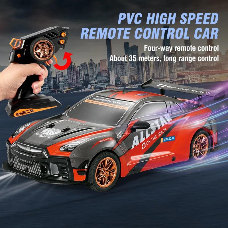 1/10 2.4G Remote Control Racing Car Large PVC High-Speed Drift Cars Competition Vehicle Boys Race Car Game Toy for Children Gift