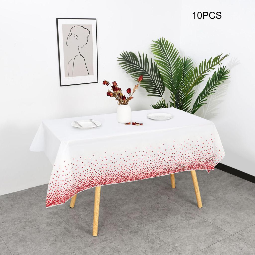 Einweg-Tischdecke 10 Stück Party PEVA Plastik-Tischdecke Wasserdicht und Ölfest