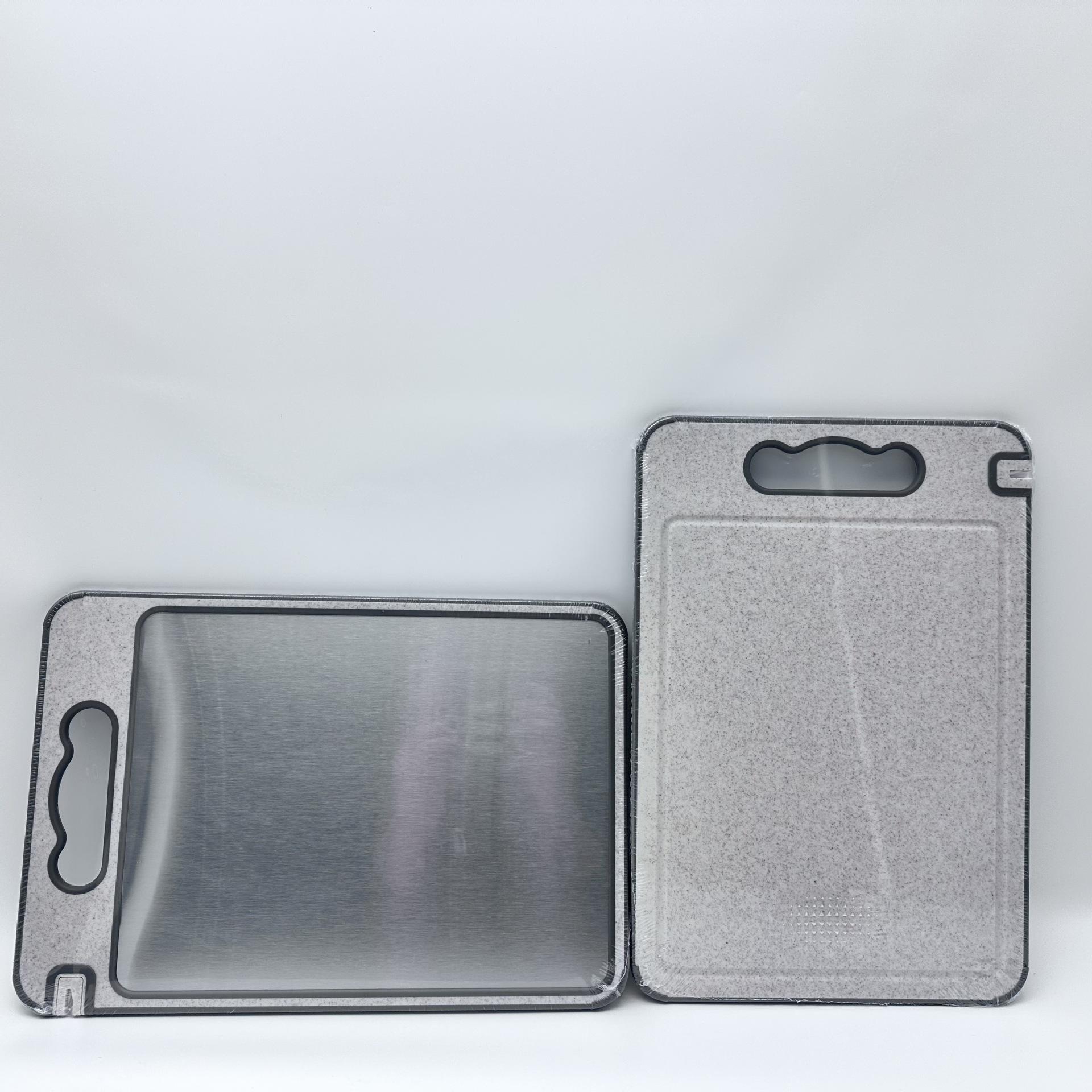 

German 304 Stainless Steel Double-Sided Cutting Board: Multifunctional Kitchen Chopping and Defrosting Board Regular Flat 430 Board