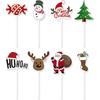 DUOLEIMI Christmas Cake Toppers, Cake Picks, 40 Pieces, Cupcake Toppers, Cute Deer, Christmas Tree, Cake Decorations, Christmas Ornaments, Christmas P