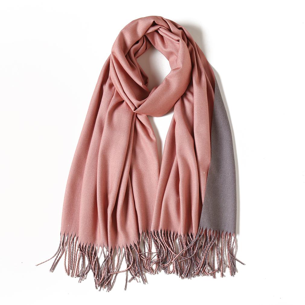 New Solid Color Pashmina Scarf Tasels Shawl For Woman Autumn Winter Scrves Lady Fashion Wraps Cashmere Wool Muffler Bandelet